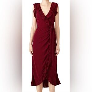 Tory Burch Ruffle Midi Wrap Dress
